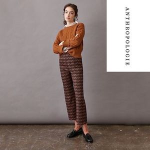 NWT Anthropologie Beth Pink Cropped Flare Pants